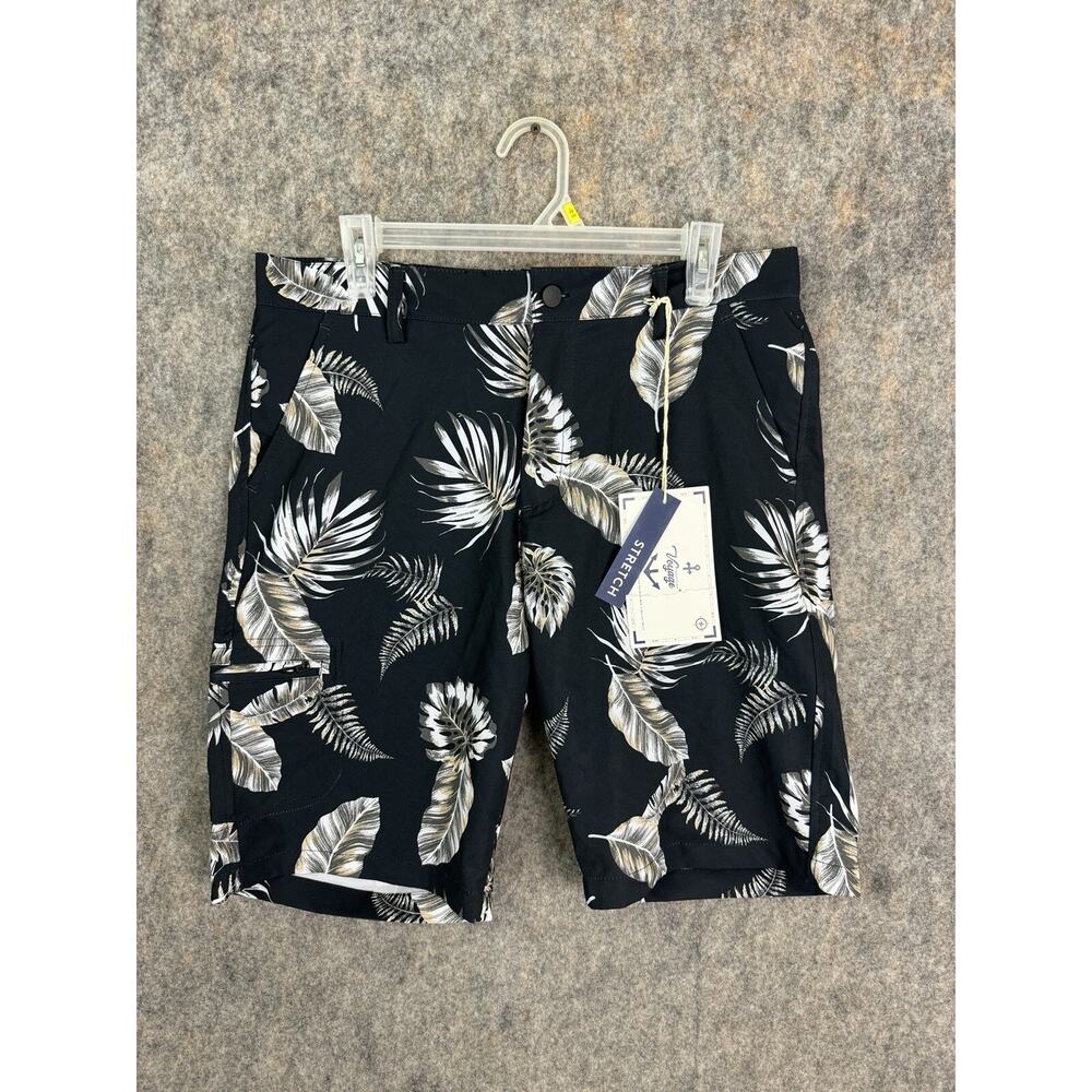 Craft + Flow Voyage Men's Shorts Black Tan Tropical Size 34 (NWT) Stretch
